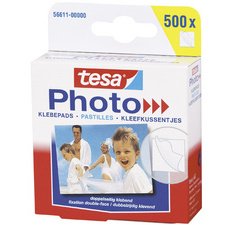 Fotoplakkers, wit, dubbelzijdig klevend