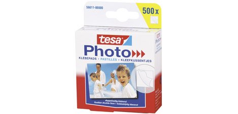 Fotoplakkers, wit, dubbelzijdig klevend
