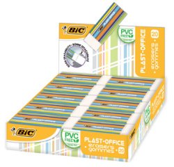 BIC Gomme en plastique Plast-Office, présentoir de table