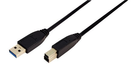 Câble USB 3.0, USB-A - USB-B mâle, 3 m, noir