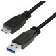 Câble USB 3.0, USB A - micro USB B mâle, 0,6 m