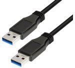 Câble USB 3.0, USB-A - USB-A mâle, 1 m, noir