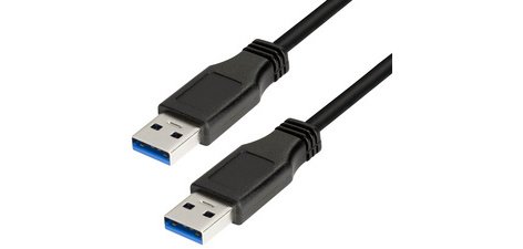 Câble USB 3.0, USB-A - USB-A mâle, 1 m, noir