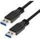 Câble USB 3.0, USB-A - USB-A mâle, 2 m, noir