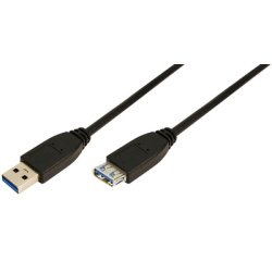 Logilink Rallonge USB 3.0, noir, 1,0 m