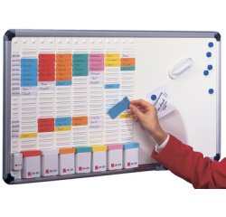 Witbord met weekplanner