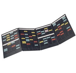 Set mini planning B 240 x H 310 mm in PVC zwart