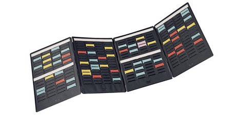 Set mini planning B 240 x H 310 mm in PVC zwart