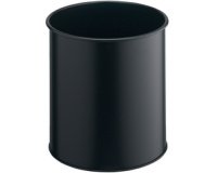 Corbeille METALL, rond, 15 litres, noir