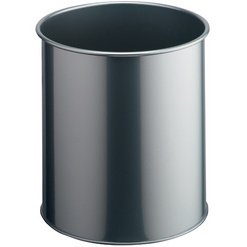 Corbeille METALL, rond, 15 litres, argent métallique