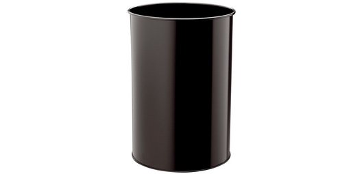Corbeille METALL, rond, 30 litres, noir
