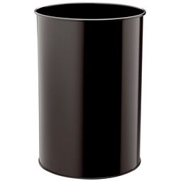 Corbeille METALL, rond, 30 litres, noir