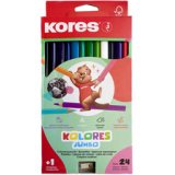 Crayon de couleur 'Kolores JUMBO', étui carton de 24