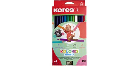 Crayon de couleur 'Kolores JUMBO', étui carton de 24
