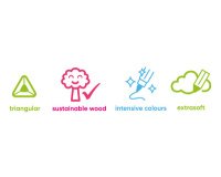 Crayons de couleur 'DUO', étui carton de 12 + taille-