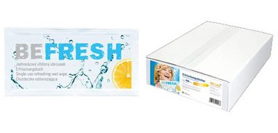 Lingette rafraîchissante 'befresh' avec un parfum de