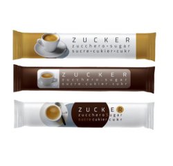 Mini sticks de sucre, dans un carton