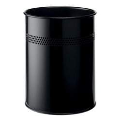 Corbeille à papier METALLIQUE, rond, 15 litres