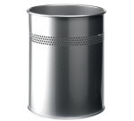 Corbeille à papier METALLique, rond, 15 litres