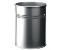 Corbeille à papier METALLique, rond, 15 litres