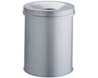 Poubelle SAFE, rond, 30 litres, gris
