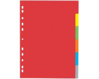 Intercalaires en carton, A4, 12 touches, 6 couleurs