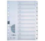 Intercalaires, carton, chiffres 1 - 10, A4, 10 touches