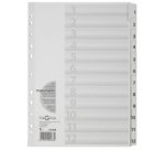 Intercalaires, carton, chiffres 1 - 12, A4, 12 touches