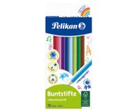 Pelikan kleurpotloden rond, etui met 12 stuks in geassorteerde kleuren