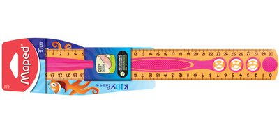 Règle plate Kidy Grip, 300 mm, en plastique
