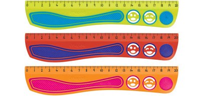 Règle plate Kidy Grip, 200 mm, en plastique