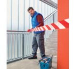 Signal Bande de sécurité, non adhésif, rouge / blanc