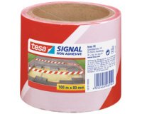 Signal Bande de sécurité, non adhésif, rouge / blanc