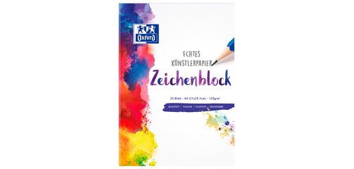 Bloc à dessin, format A4, uni, 120 g/m2