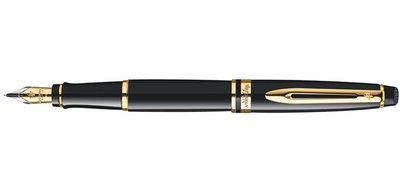 Expert Fountain Pen, Black Lacquer G.T., nib: M