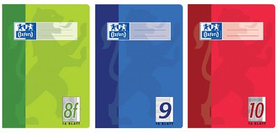 Heft, Format A5, Linierung 6 / weiß, 32 Seiten
