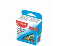 Bracelets caoutchouc en carton, 50 g, assorti