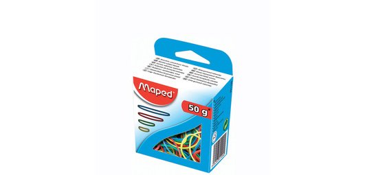 Bracelets caoutchouc en carton, 50 g, assorti