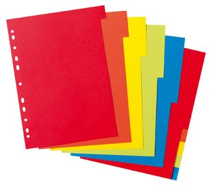 Lot De 5 Intercalaires A4 Carton Recyclé - 5 Couleurs Vives - Fabriqué En Allemagne - Écologique & Solide