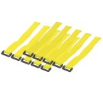 Attache-câbles auto-agrippante, 300 x 20 mm, jaune