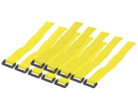 Attache-câbles auto-agrippante, 300 x 20 mm, jaune