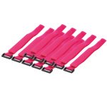 Attache-câbles auto-agrippante, 500 x 20 mm, rose