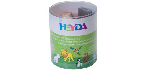 Kit de tampons à motifs 'aminaux de zoo', en boite