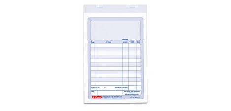 Form block 'invoice block', A6, 2 x 50