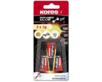 colle instantanée 'PowerGlue' en gel, 3 tubes de 1 g,