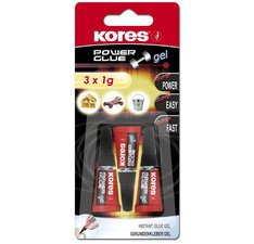 colle instantanée 'PowerGlue' en gel, 3 tubes de 1 g