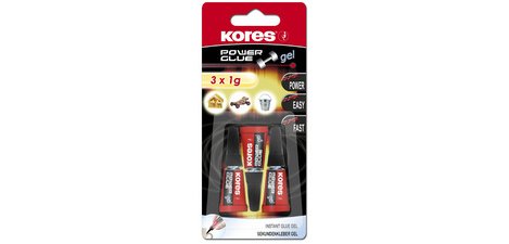 Instant adhesive 'PowerGlue' gel, 3 tubes of 1 g