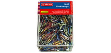 Paperclips, metaal, plastic coating, 26 mm
