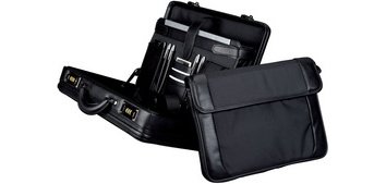 Attaché-case 'MODICA', similicuir / nylon, noir