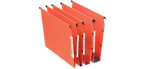 Dossiers suspendus Dual, fond: 50 mm, orange